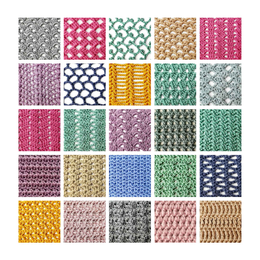 60+ Reversible Crochet Stitches