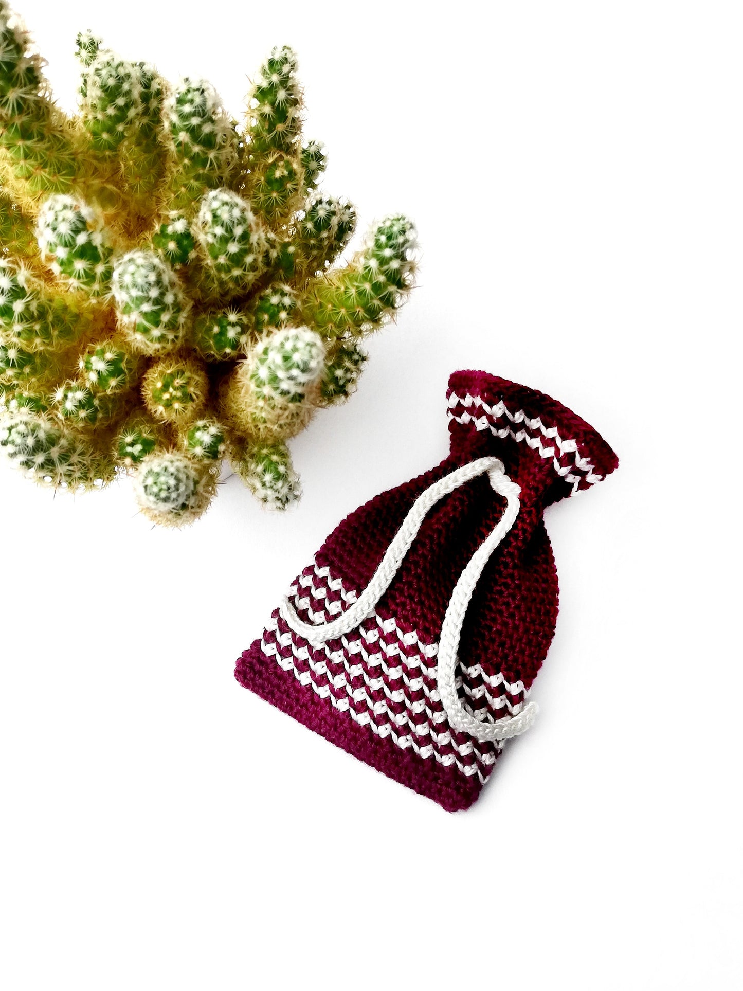 Christmas crochet drawstring bag Jane