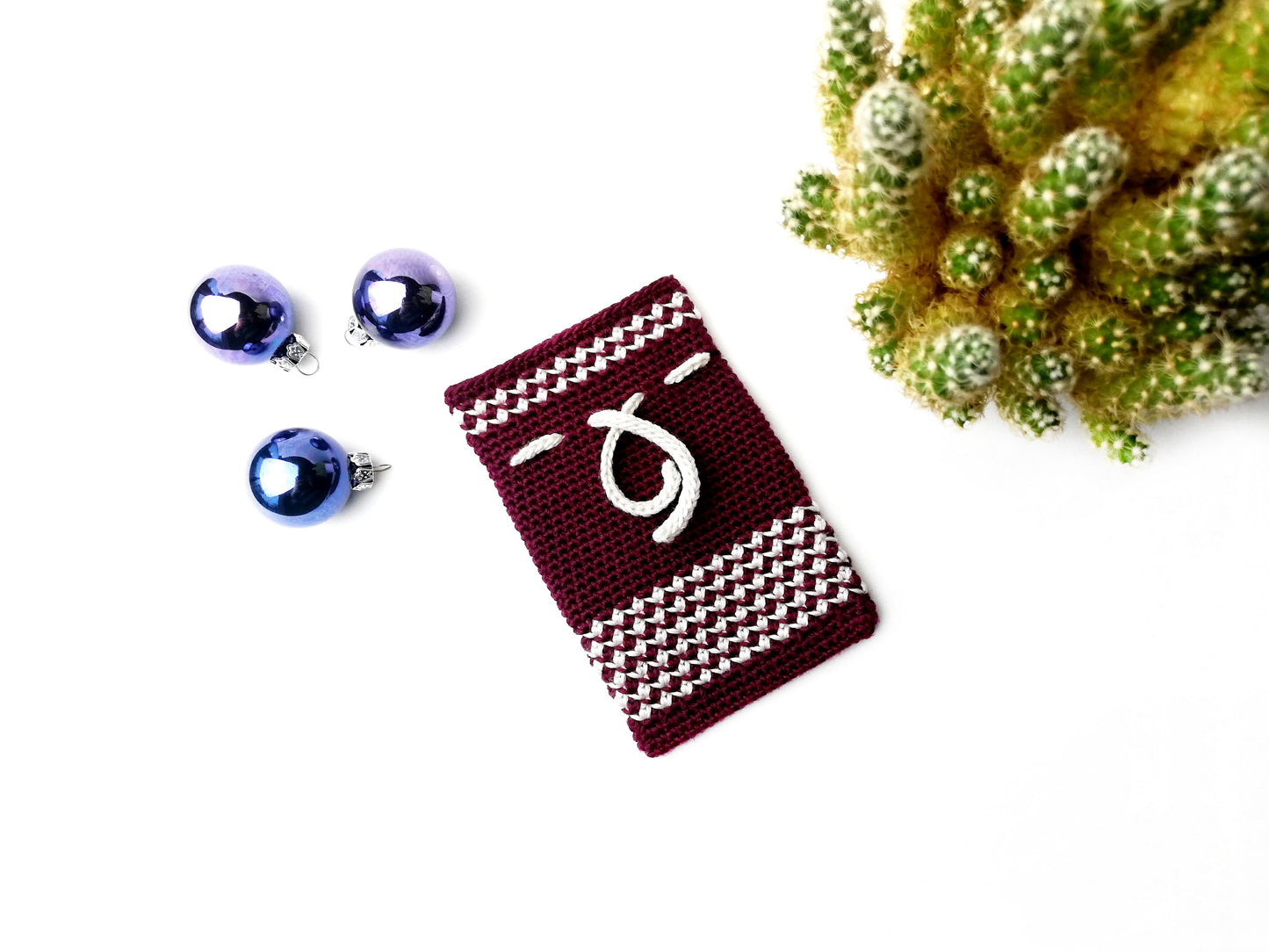 Christmas crochet drawstring bag Jane