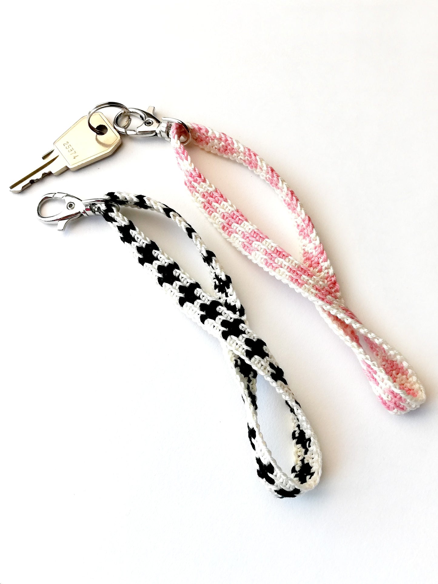 Two easy tapestry crochet keychains