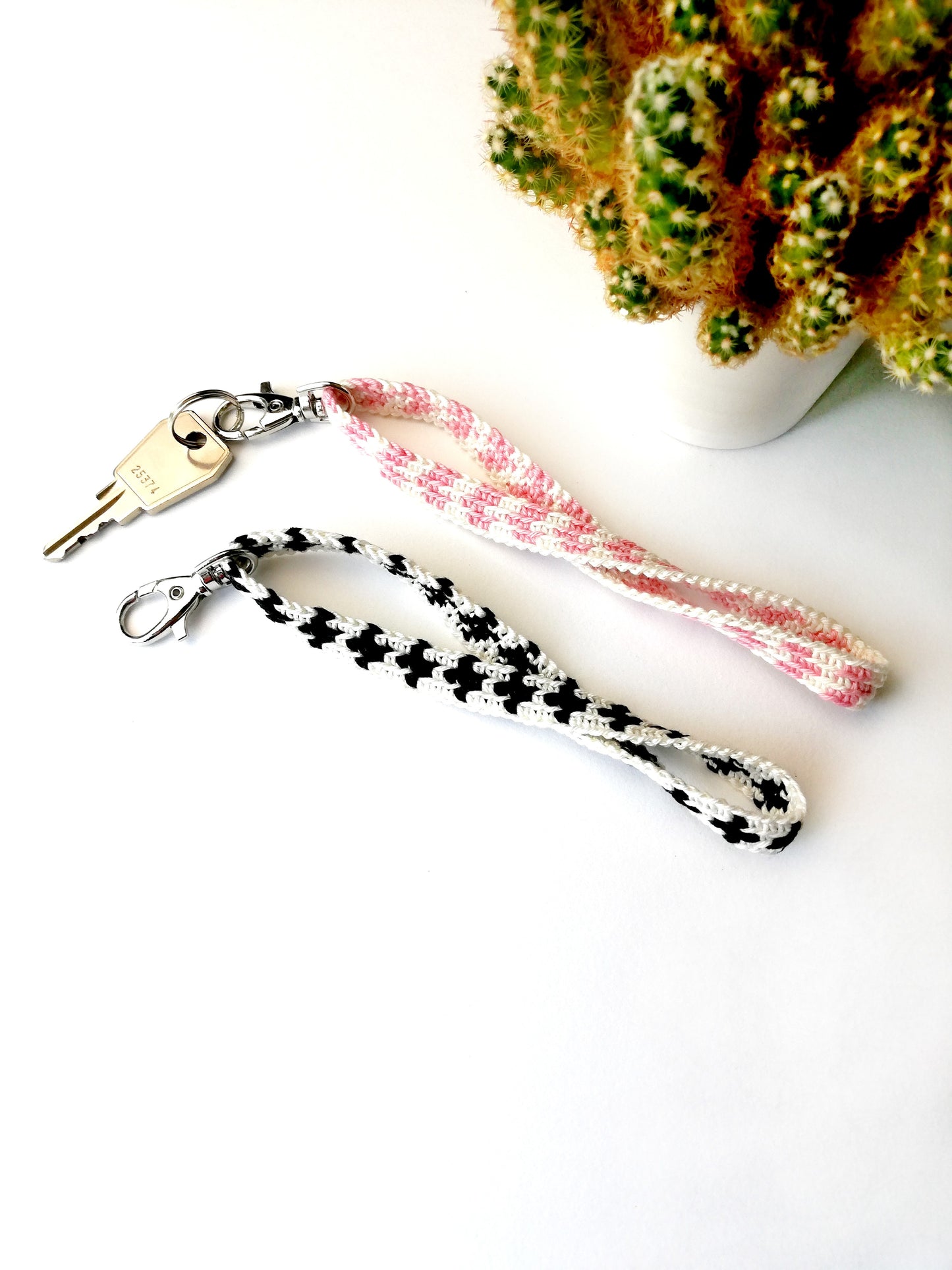 Two easy tapestry crochet keychains
