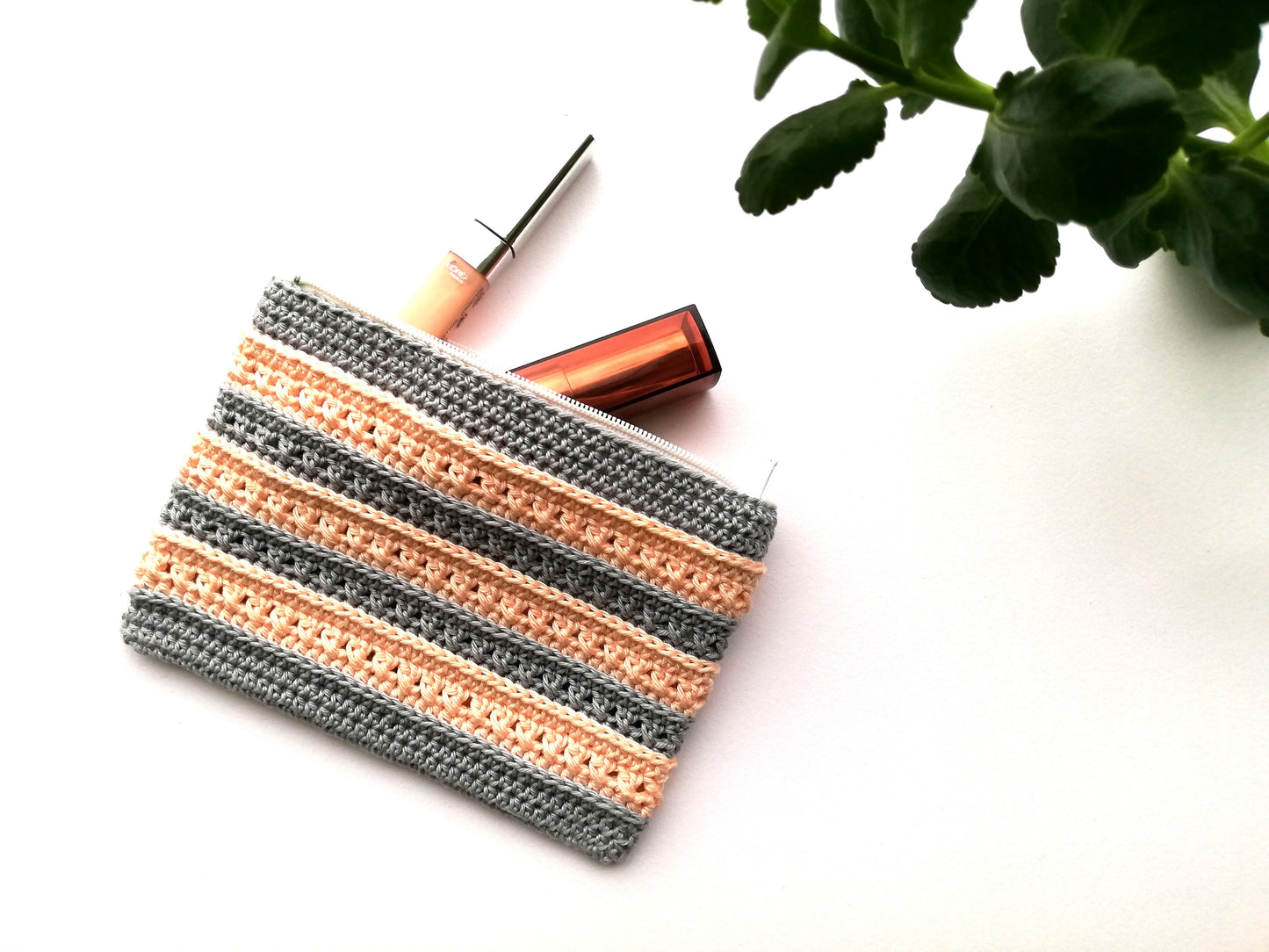Cross stitch zipper pouch