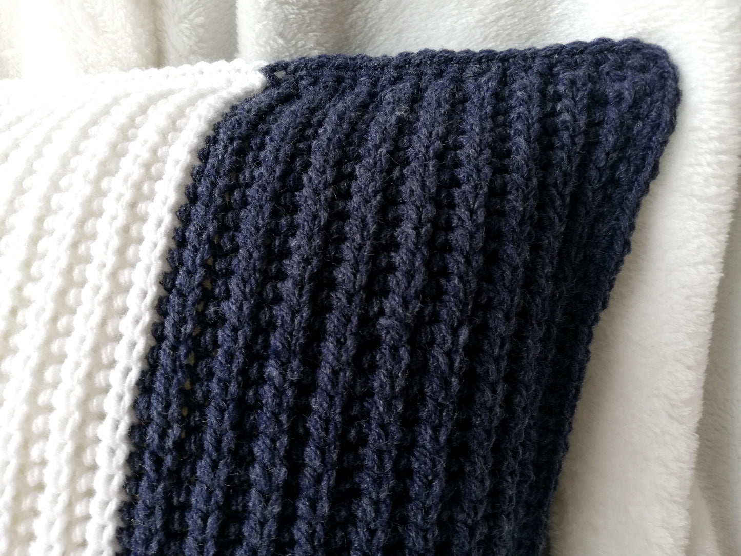 Funda tricolor para cojín