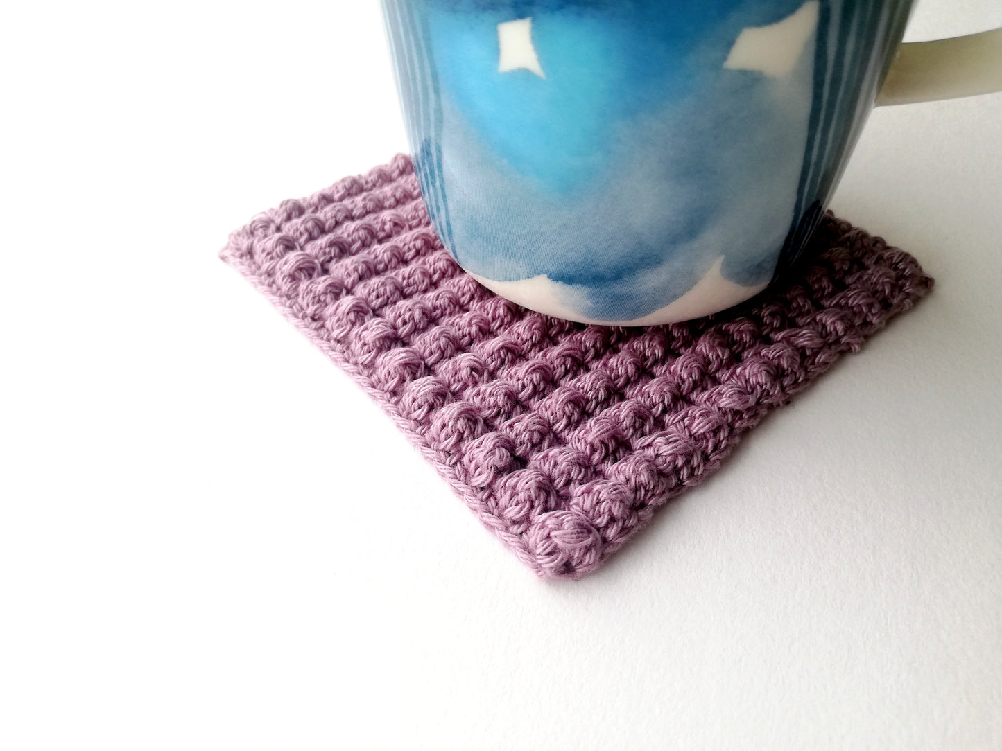Even berry stitch coaster
