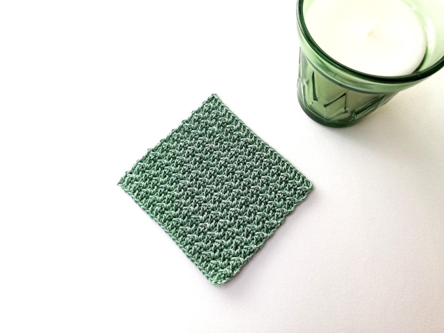 Posavasos sencillo en punto crochet Floret