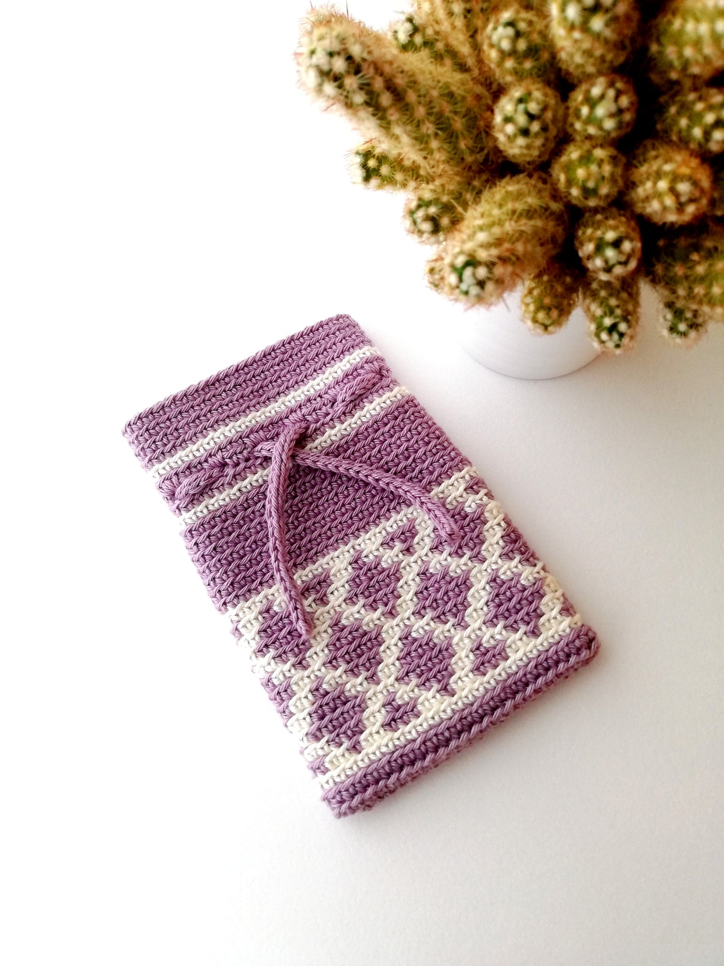 Tapestry crochet drawstring bag Lucy