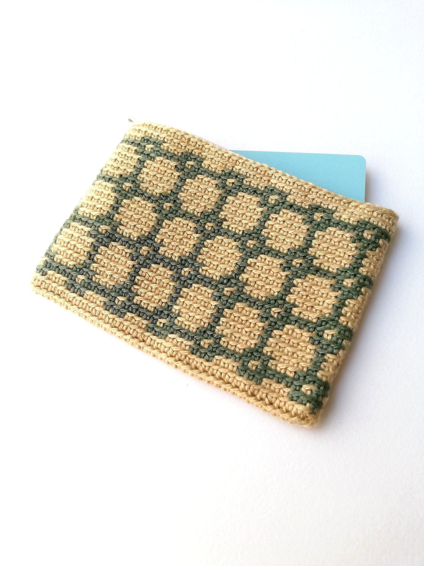 Tapestry crochet zipper pouch Madison