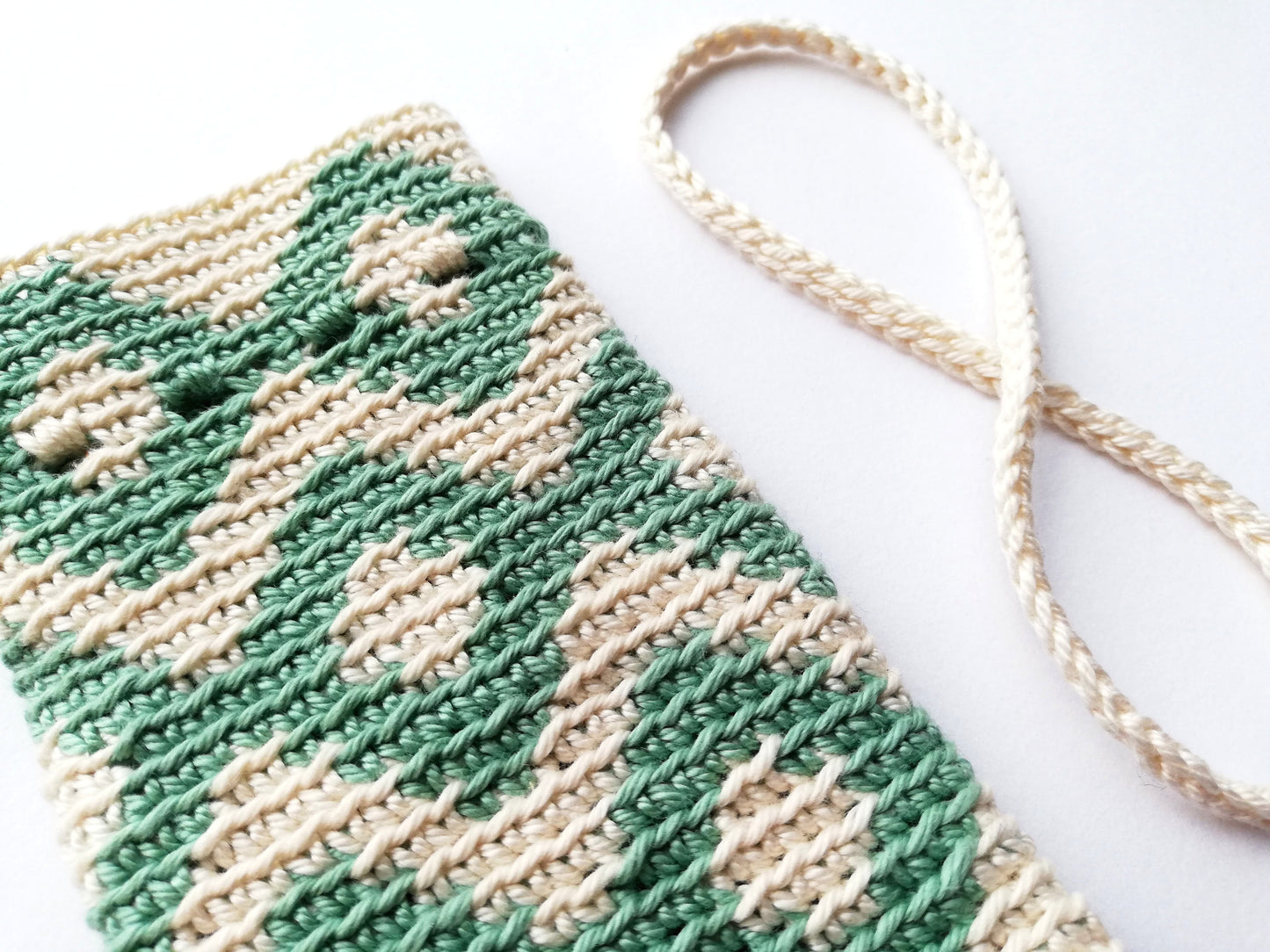 Mini green diamond bag