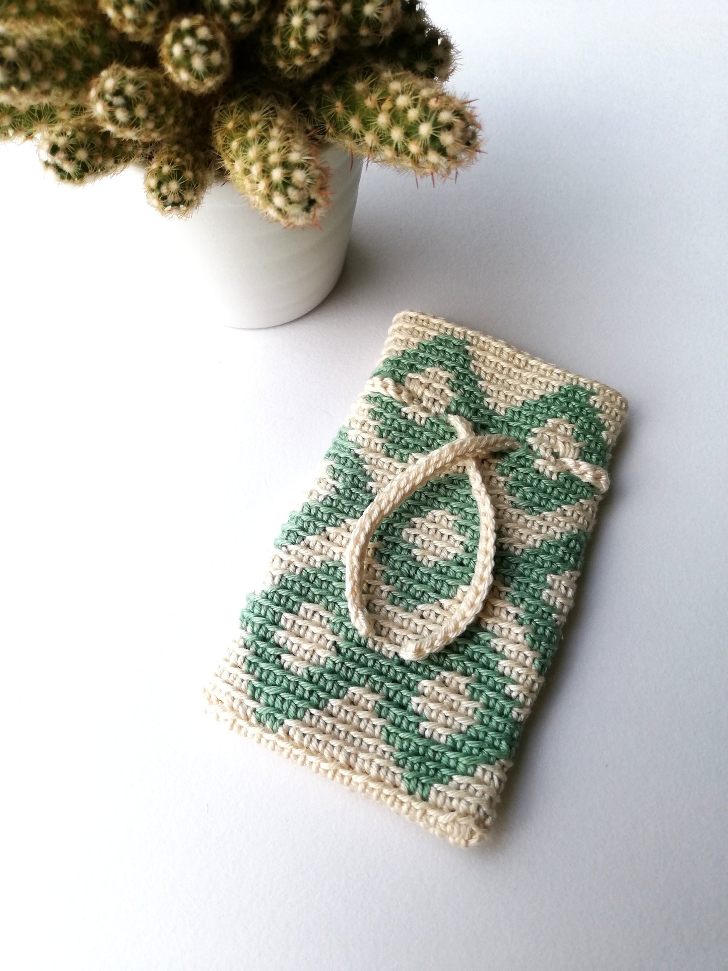 Mini green diamond bag