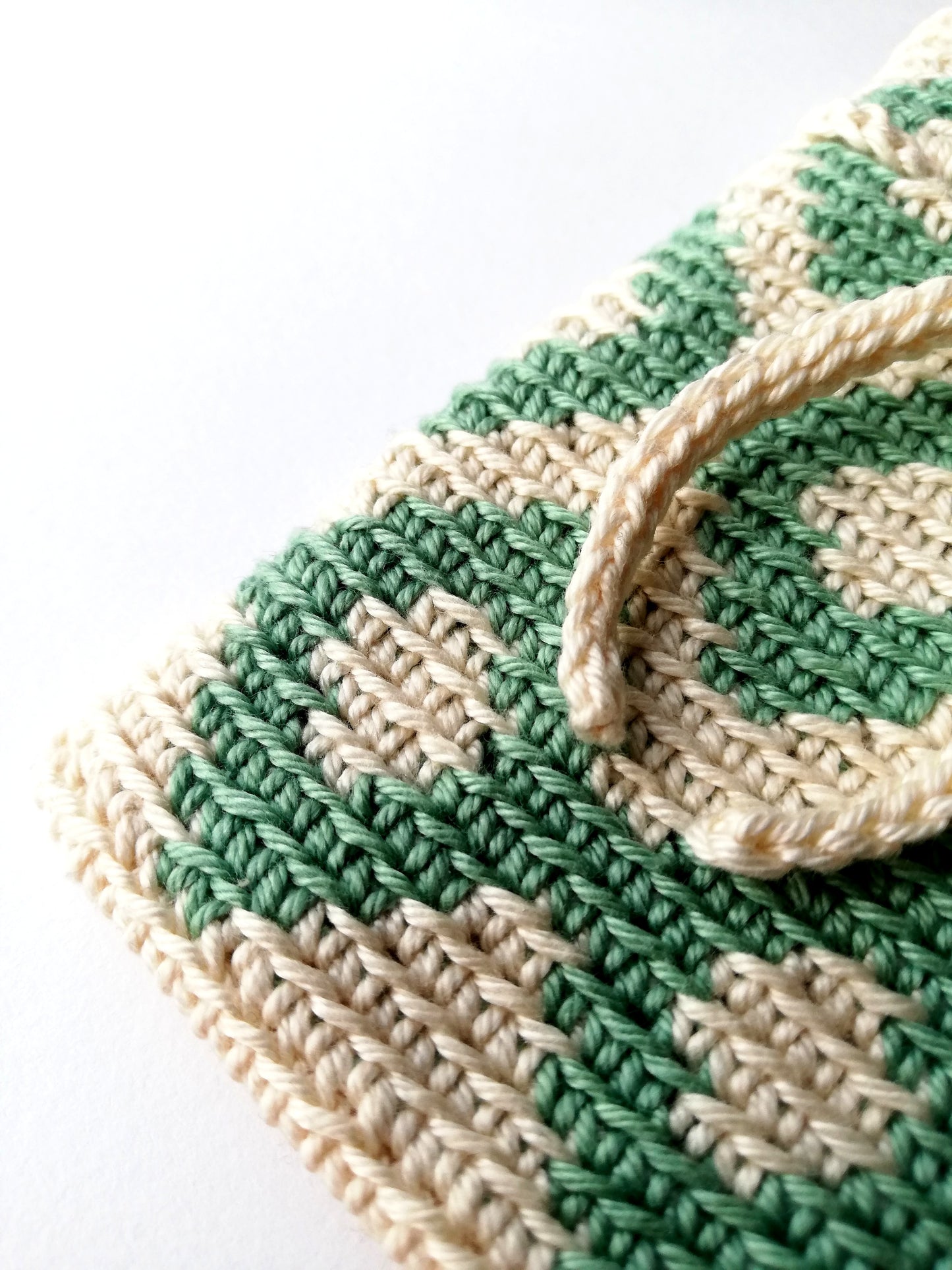 Mini green diamond bag