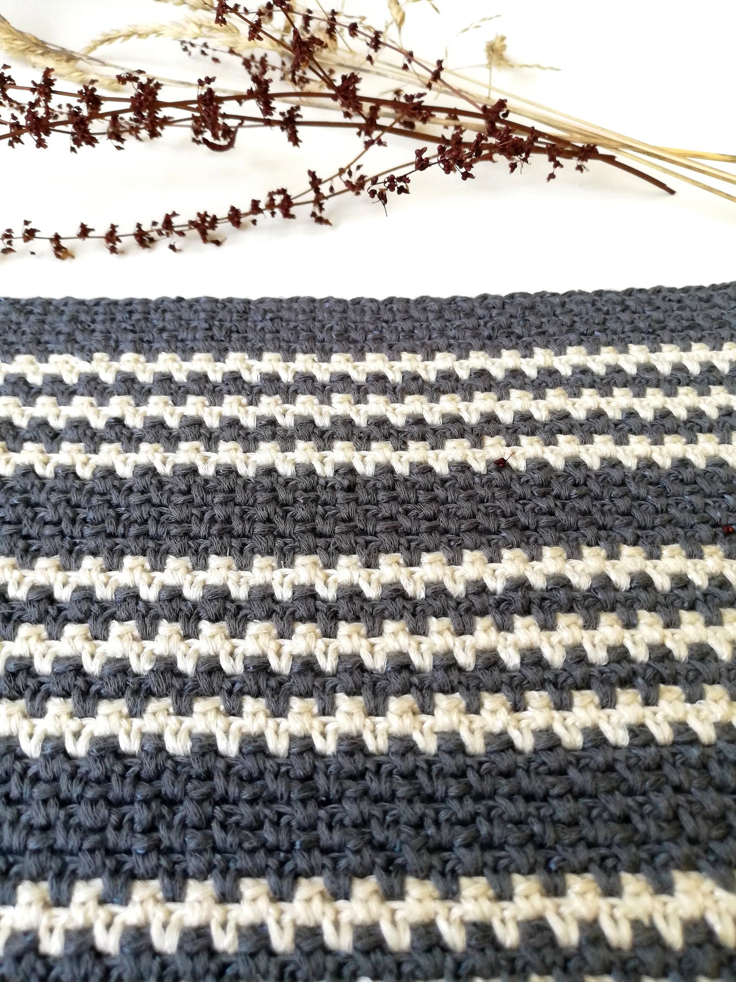 Mantel individual en punto musgo