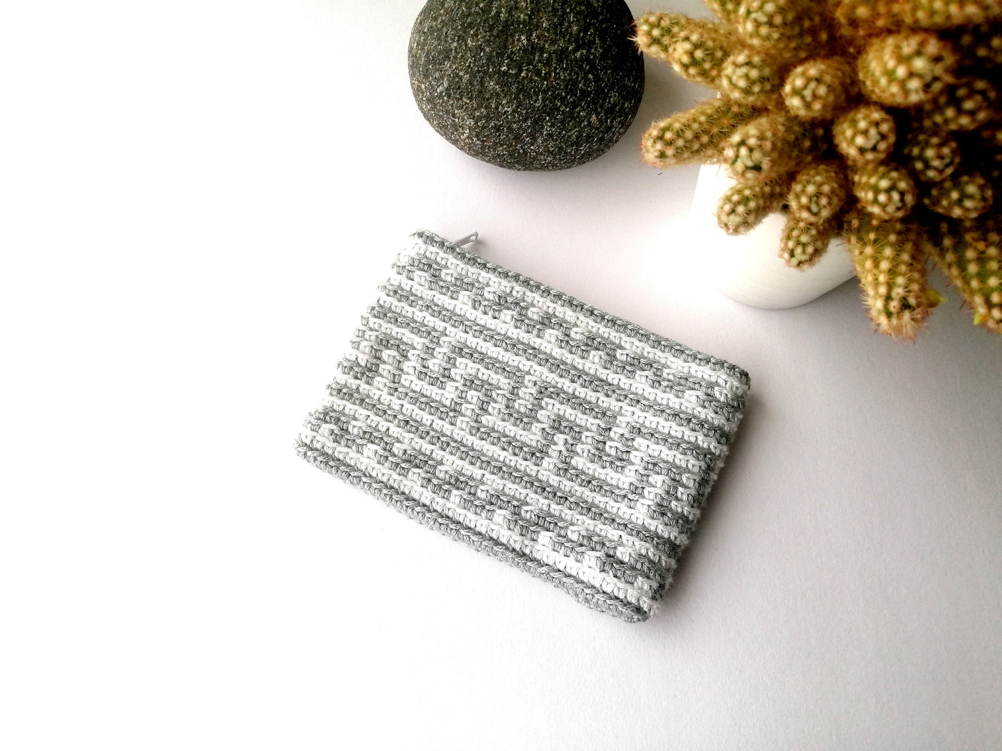 Monedero en crochet tapestry Athena