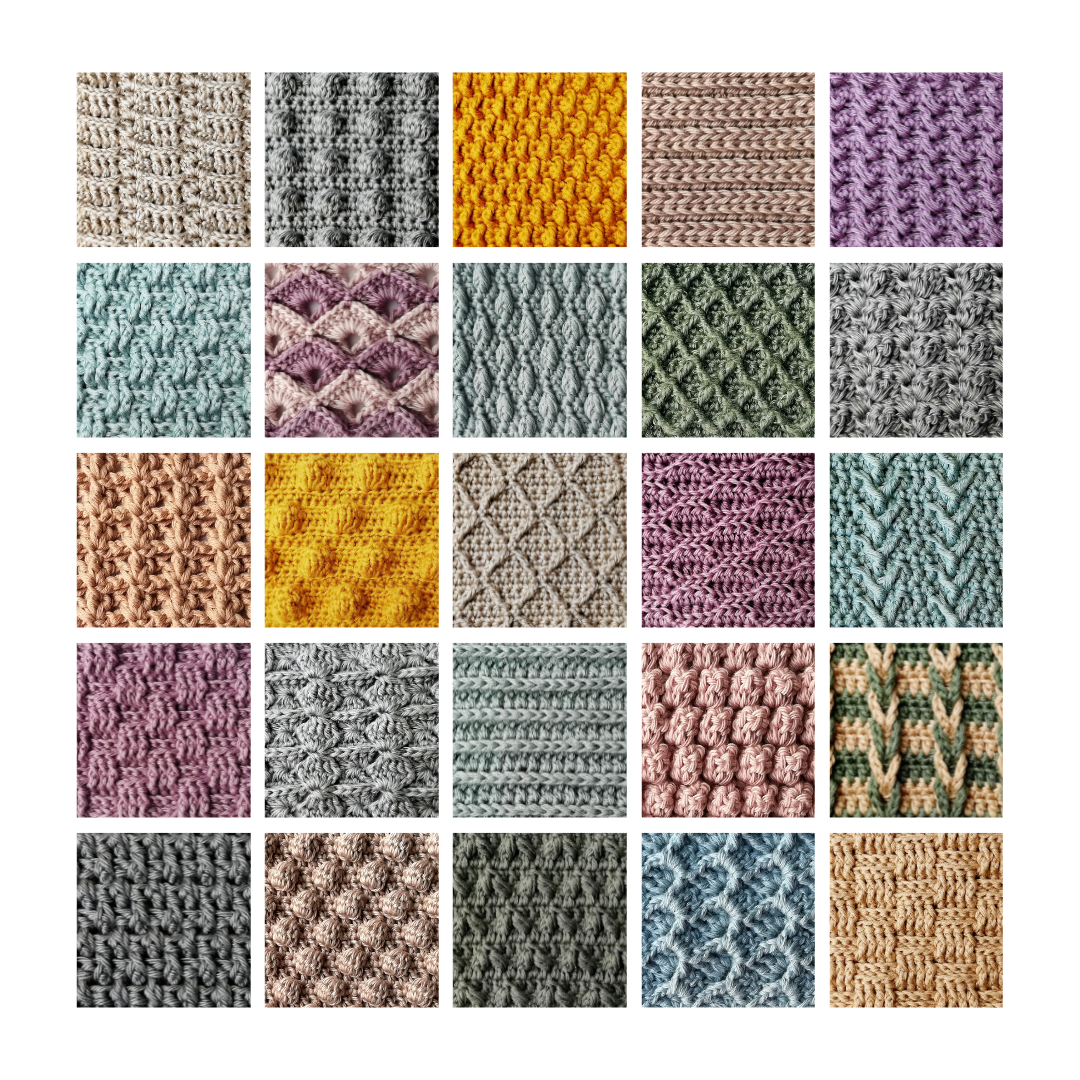 50 Textured Crochet Stitches