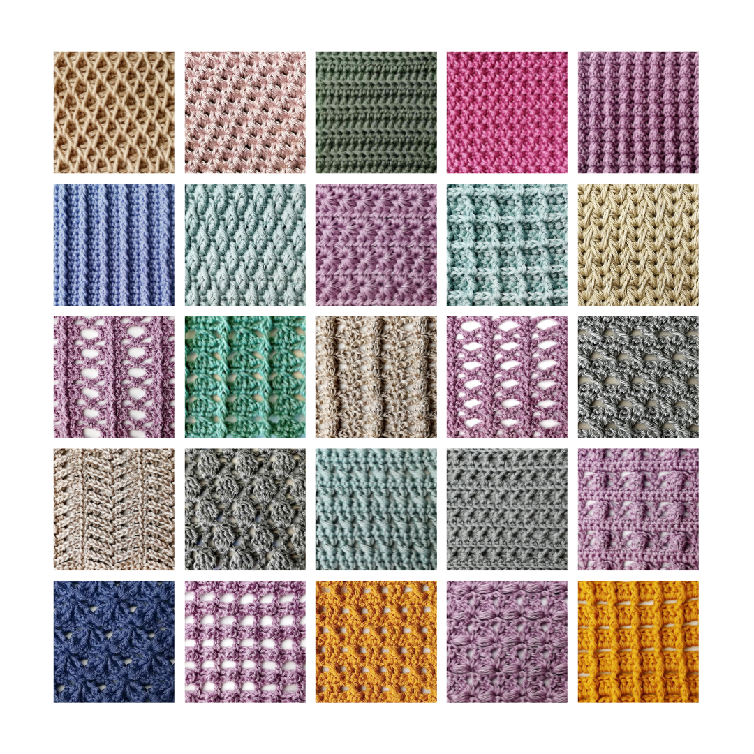 50 Textured Crochet Stitches