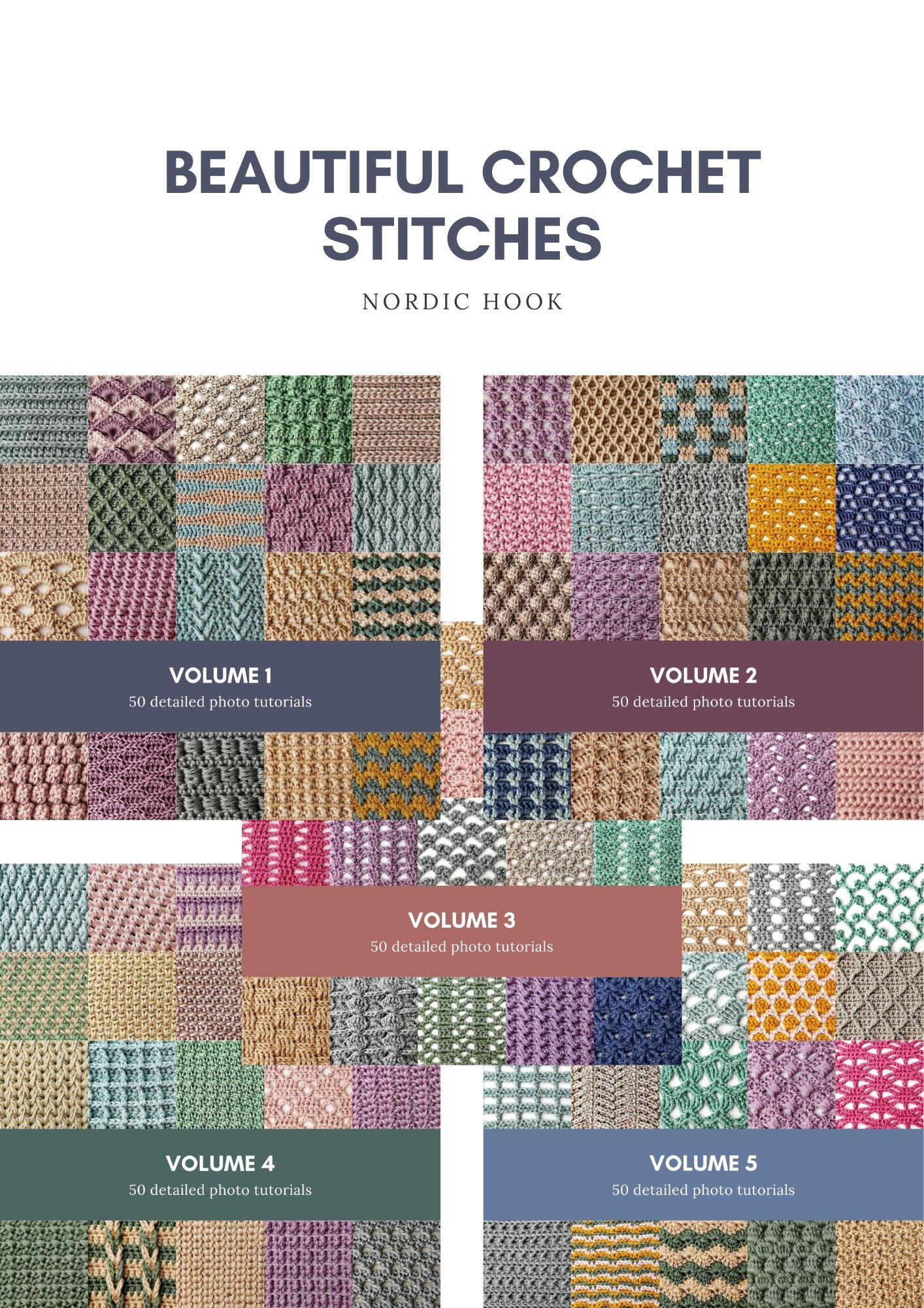 E-book Bundle Beautiful Crochet Stitches Volumes 1-5