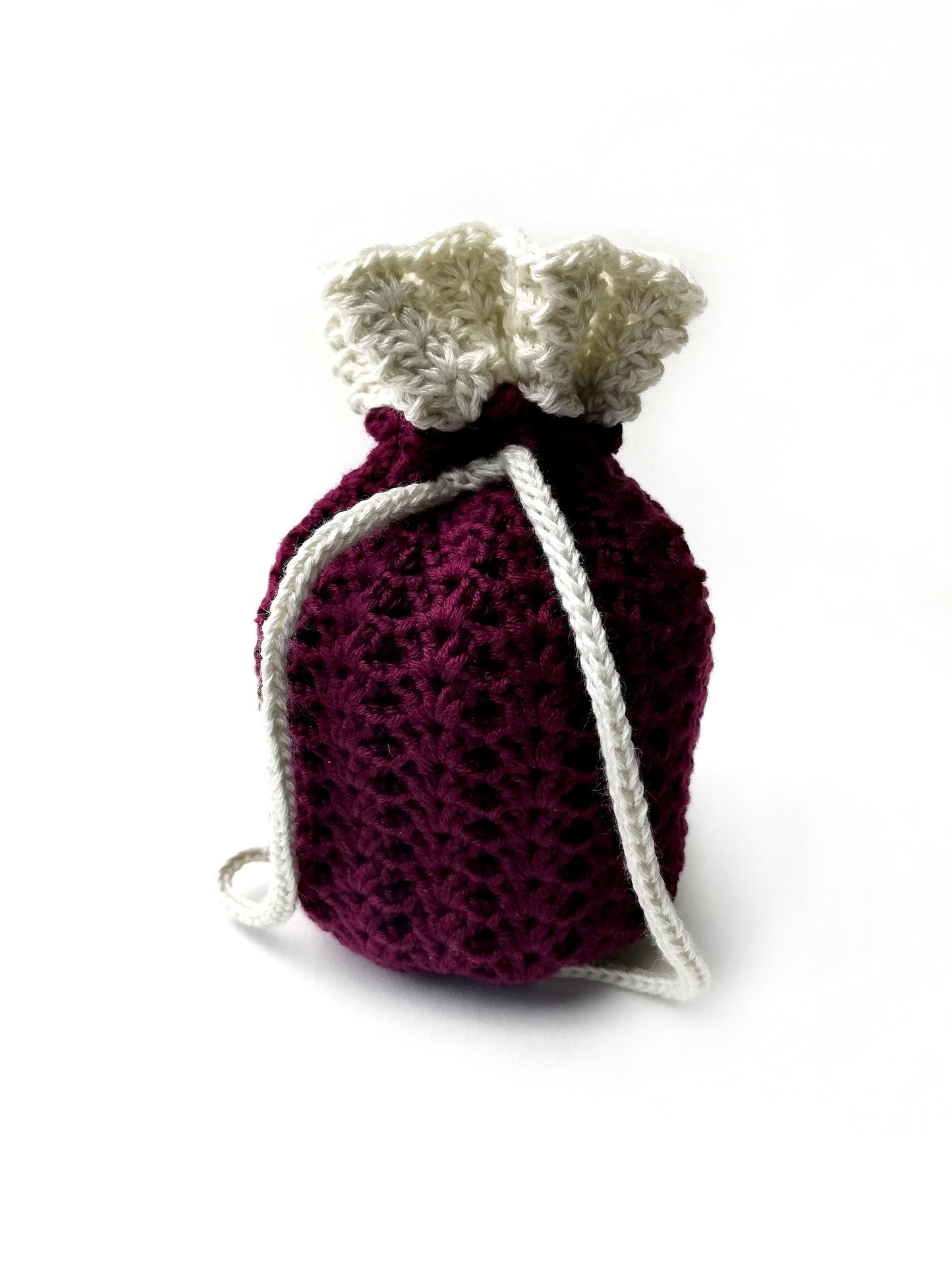 Christmas crochet drawstring bag Grace