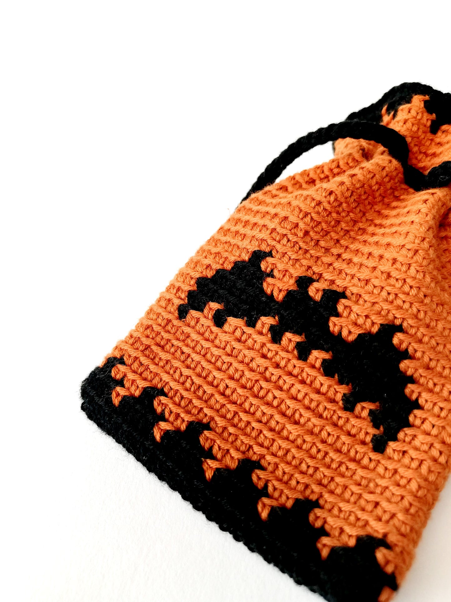 Spooky Halloween drawstring bag with a bat