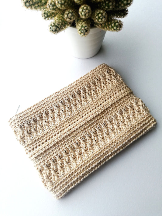 Alpine stitch pouch