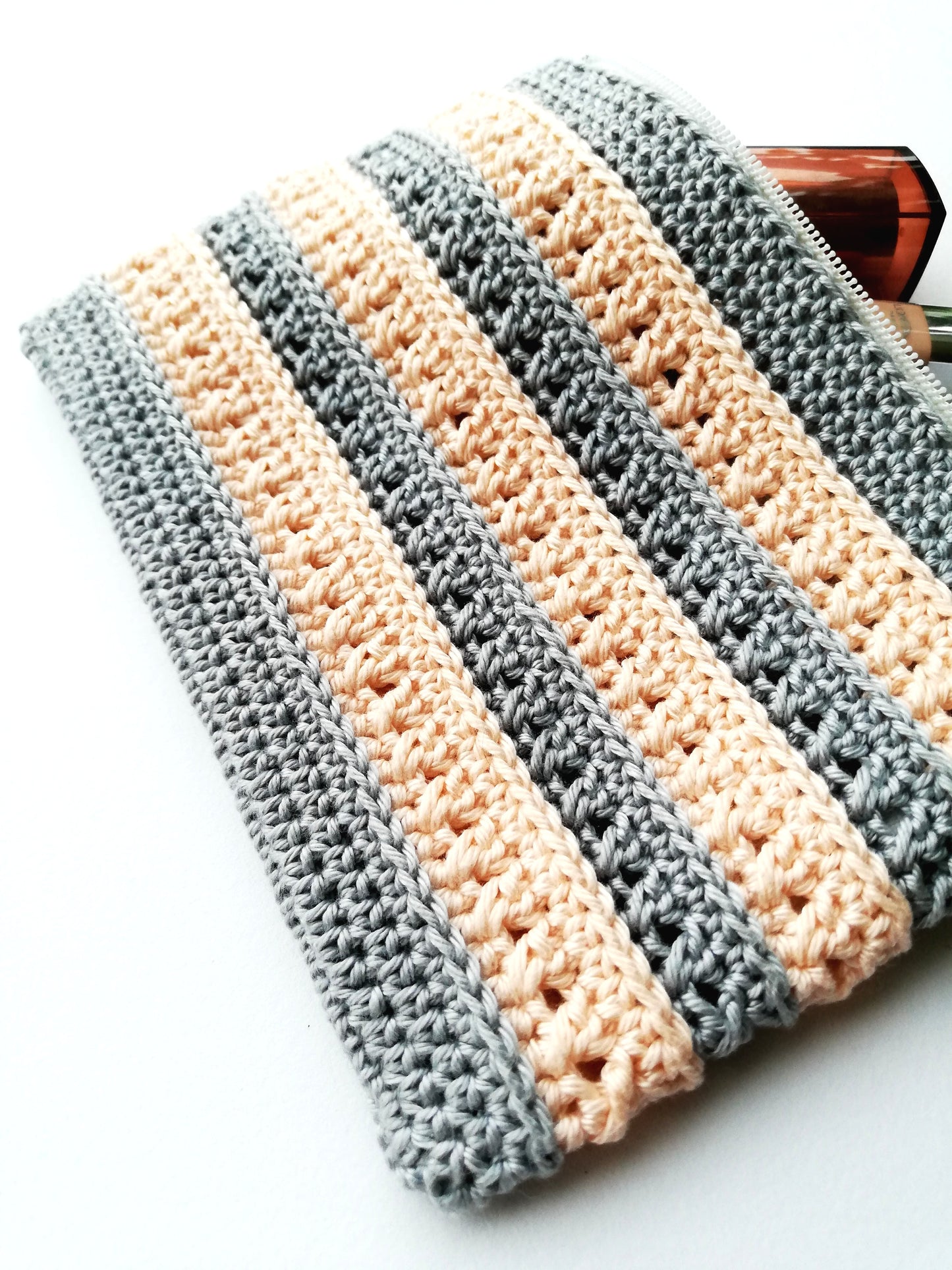 Cross stitch zipper pouch