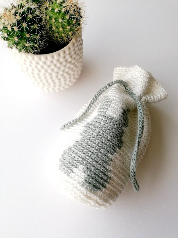 Tapestry crochet drawstring bag Bunny – Nordic Hook