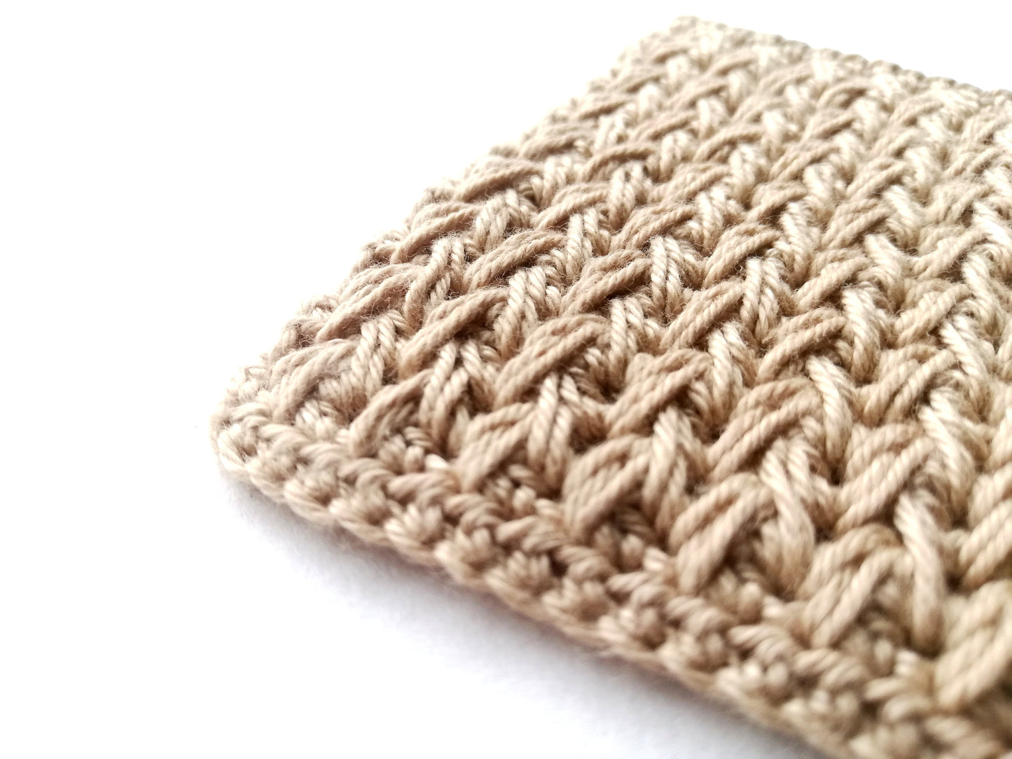 Feather stitch coaster