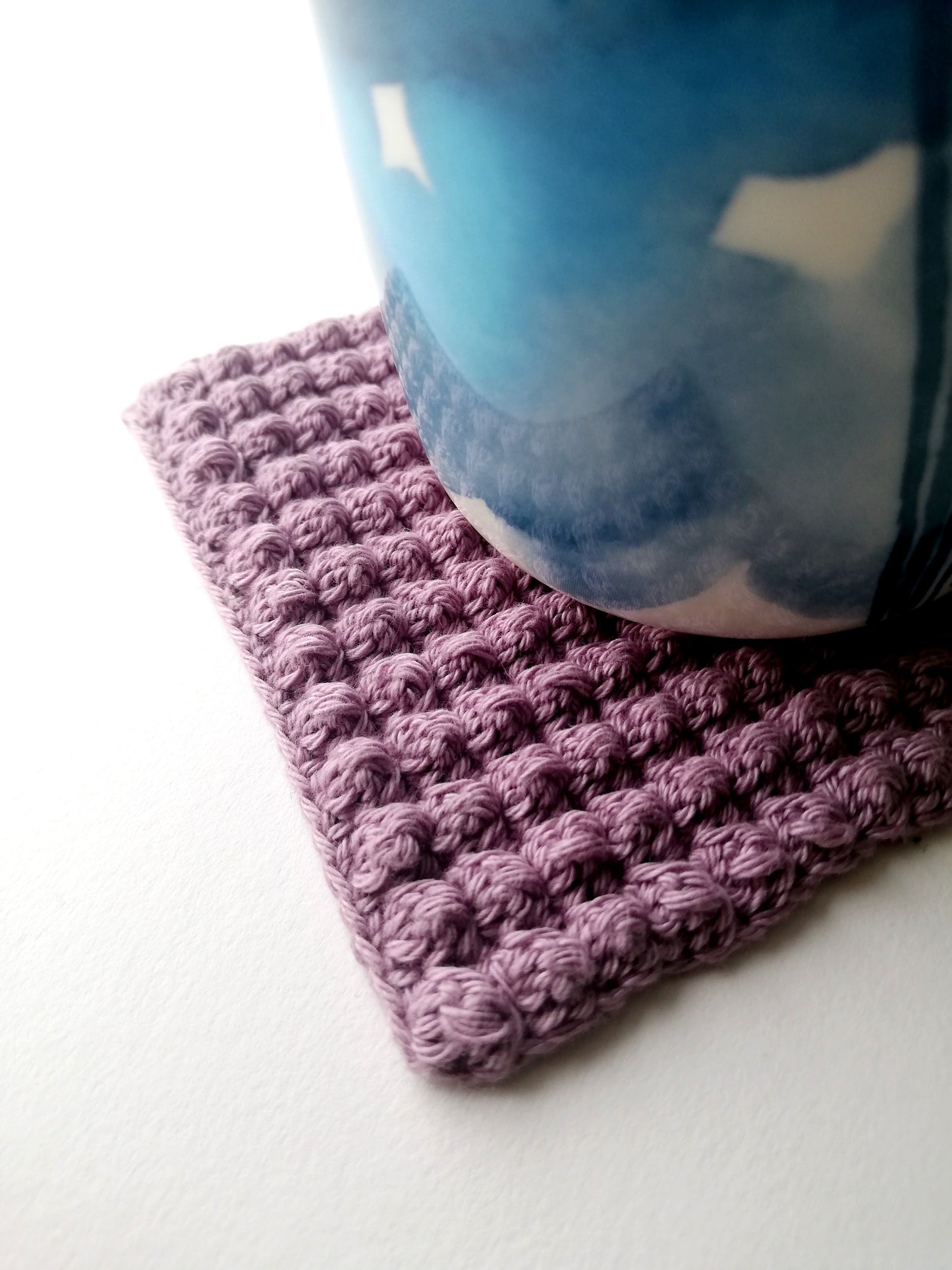 Even berry stitch coaster