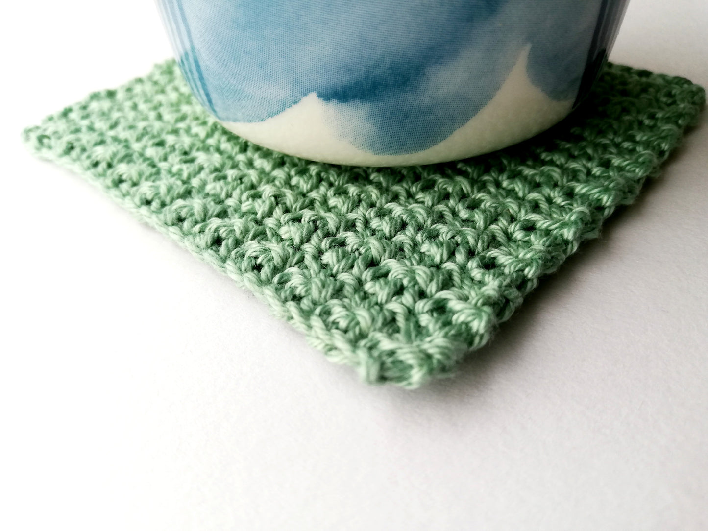 Lemon peel stitch coaster