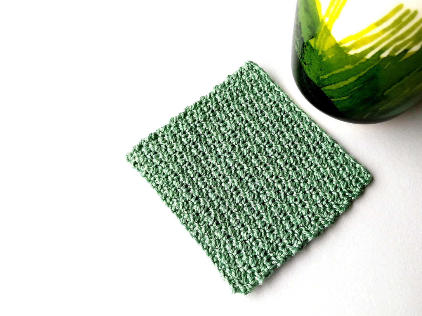 Lemon peel stitch coaster