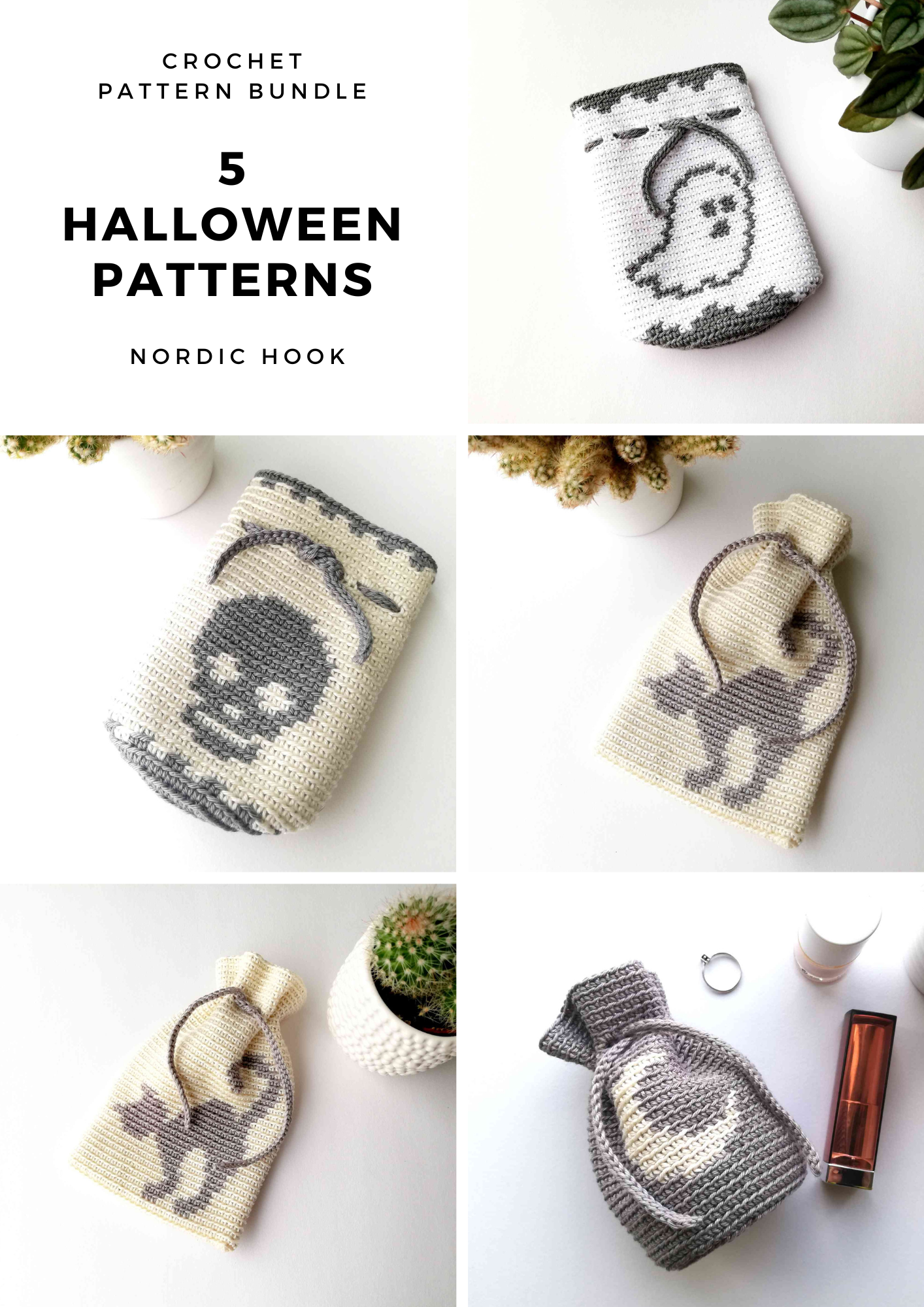 Pattern bundle: 5 Halloween patterns