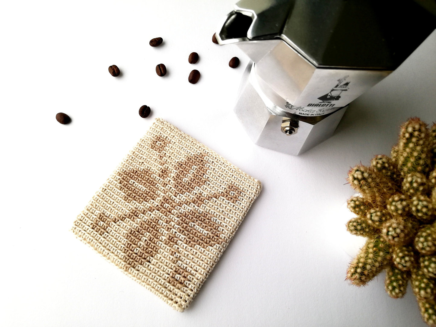 Posavasos en crochet tapestry