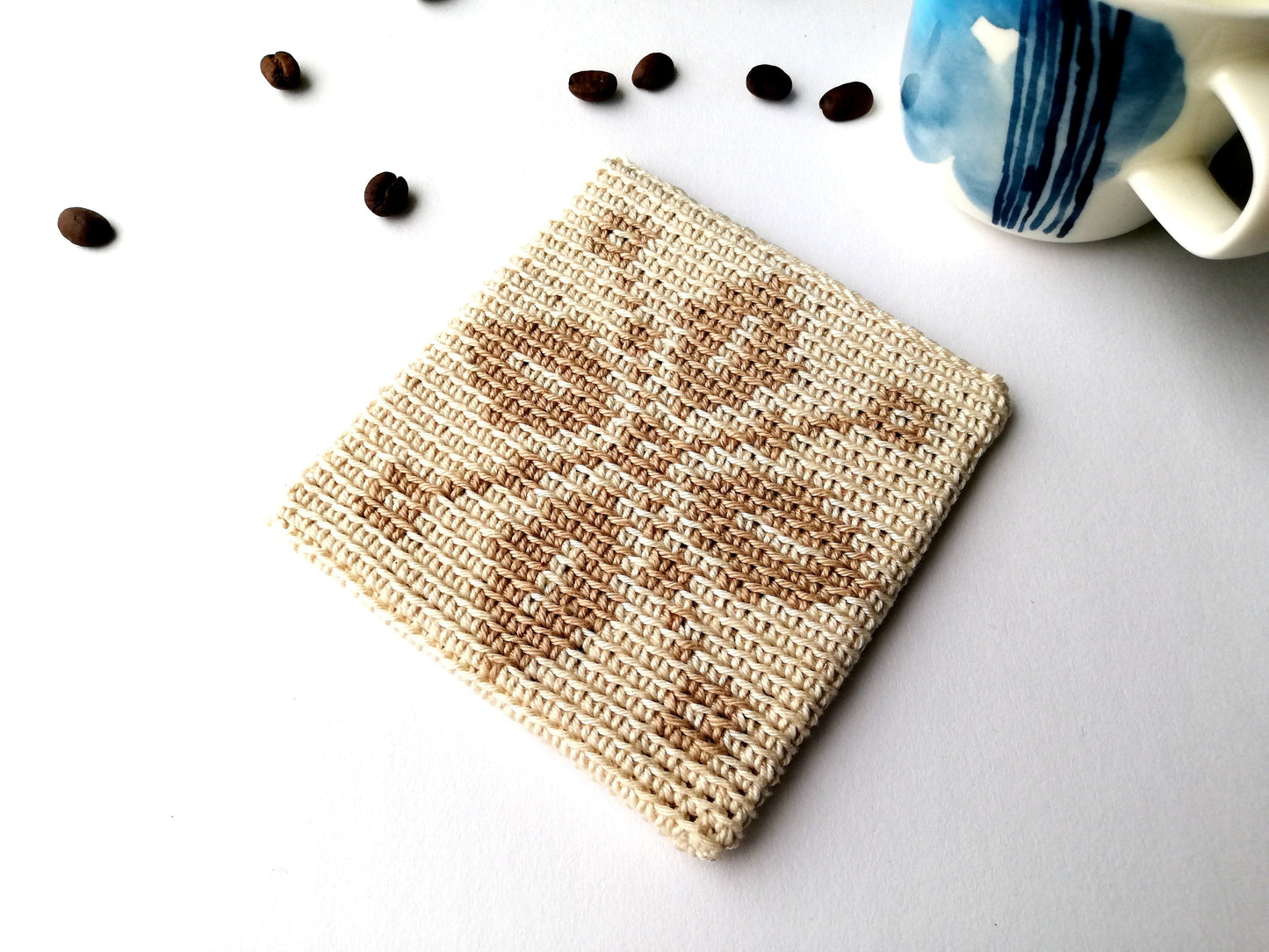 Posavasos en crochet tapestry