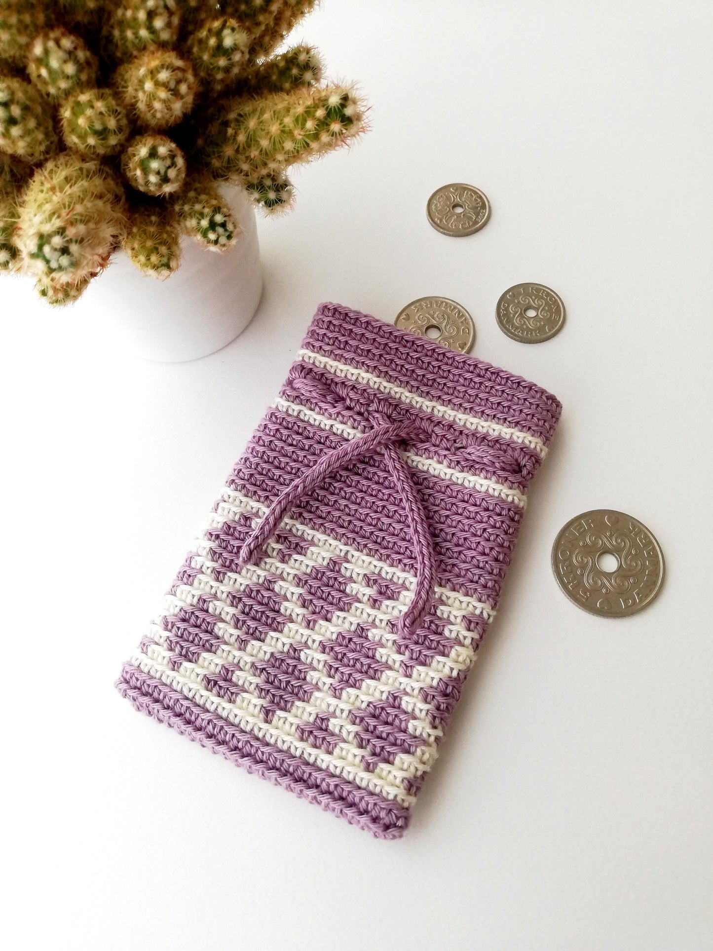 Tapestry crochet drawstring bag Lucy