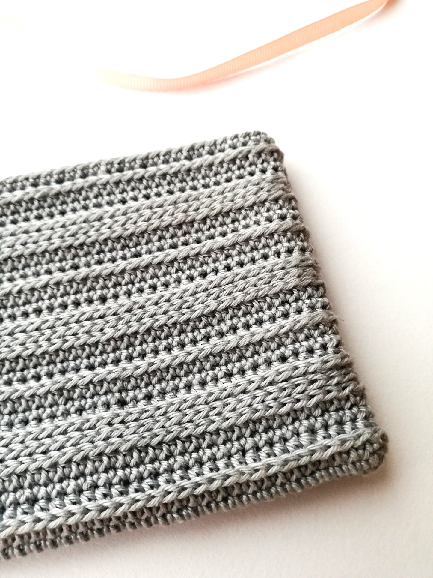 Textured striped pouch